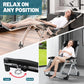 Zero Gravity Chair, Lawn Recliner, Reclining Patio Lounger Chair, Folding Portable Chaise with Detachable Soft Cushion, Cup Holder, Headrest Chair With Pad Zero Gravity Chair