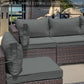 ALAULM 7 Piece Outdoor Patio Furniture Sets, Patio Sectional Sofa - Grey