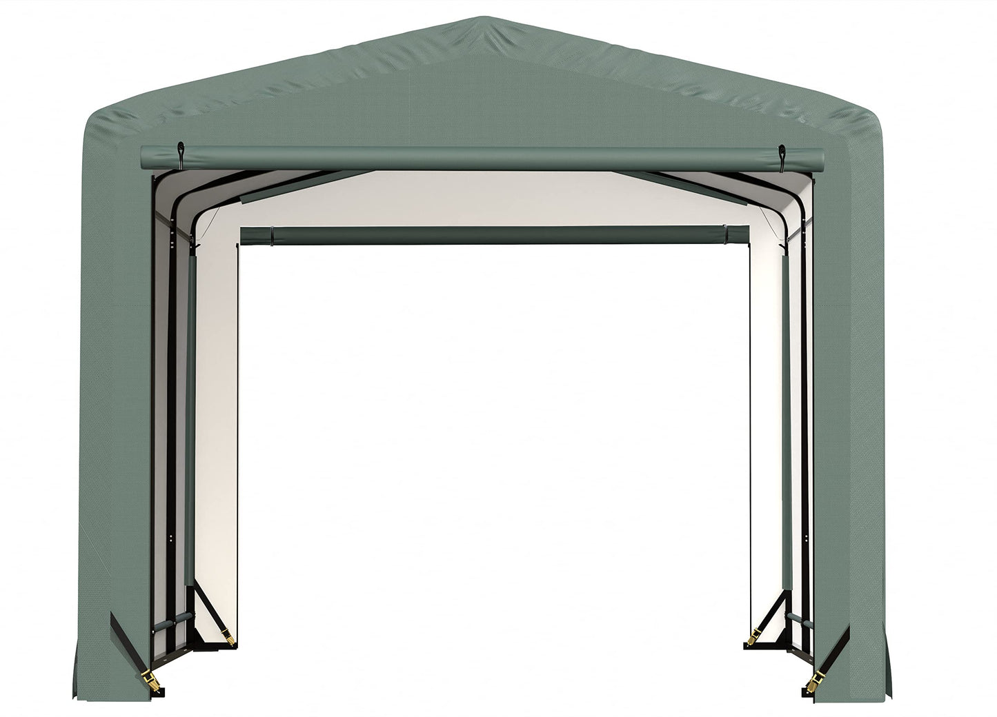 ShelterLogic ShelterTube Abri de garage et de stockage, 12' x 18' x 10', cadre en acier robuste, boîtier résistant au vent et à la neige, vert 12' x 18' x 10' 