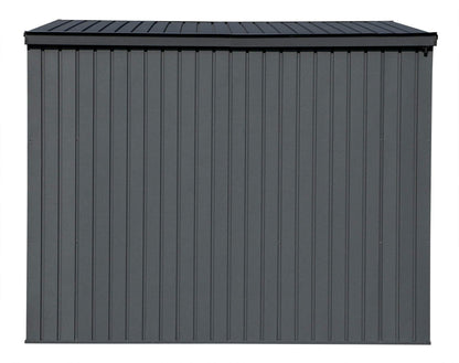 Sojag Denali Bâtiment de stockage extérieur verrouillable en acier avec fenêtres Anthracite 8' x 5' 