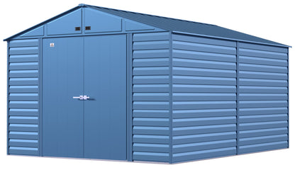 Arrow Shed Select Hangar de rangement extérieur verrouillable en acier, 10' x 14', bleu gris 