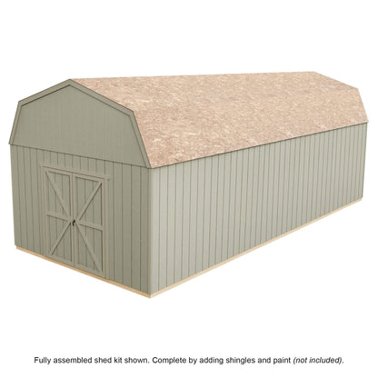 Handy Home Products Hudson 12x24 Do-it-Yourself Wooden Storage Shed with Floor Brown