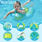 Swimbobo Baby Swimming Float Inflatable Infant Pool Float Ring with Sun Protection Removable Canopy for Kids Aged 3-36 Months Fun on The Water（Blue+Canopy,L） Blue+canopy Large