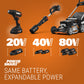 Worx WG779 40V Power Share 4.0Ah 14" Cordless Lawn Mower (Batteries & Charger Included) 14" 40-Volt 4.0Ah Batteries Included