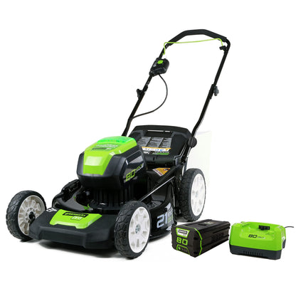 Tondeuse à gazon sans fil Greenworks Pro 80 V 21", batterie 4,0 Ah et chargeur rapide de 60 minutes inclus Tondeuse 21" (4,0 Ah) 