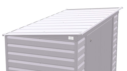 Arrow Shed Select 10' x 4' Outdoor Lockable Steel Storage Shed Building, Flute Grey