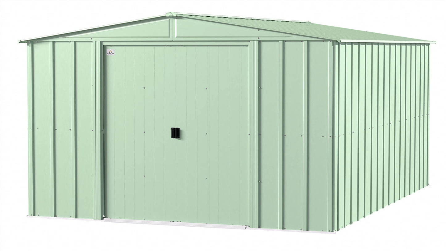 Arrow Shed Classic 10' x 14' Abri de rangement extérieur cadenassable en acier vert sauge 10' x 14' 