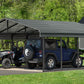 Arrow Carport, 20 ft. x 20 ft. x 7 ft. Charcoal 20' x 20' x 7'