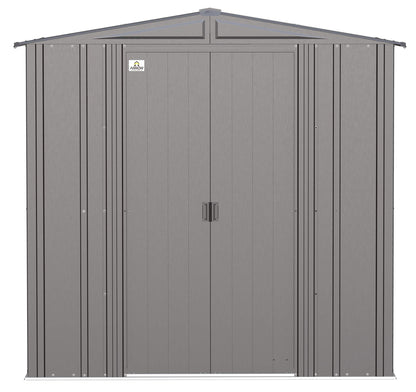 Arrow Shed Classic 6' x 7' Hangar de rangement extérieur cadenassable en acier Charbon de bois 6' x 7' 