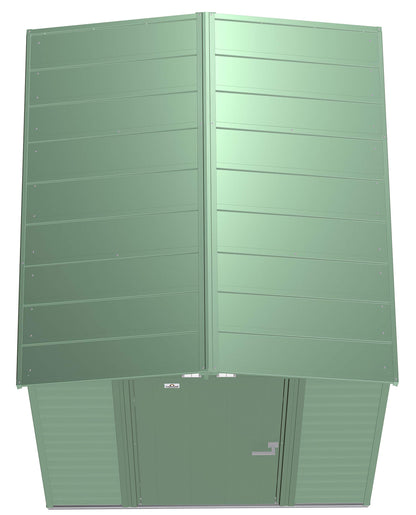 Arrow Shed Select 6' x 7' Outdoor Lockable Steel Storage Shed Building, Sage Green