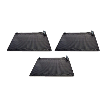 Intex 28685E Tapis solaire pour chauffe-eau de piscine hors sol Noir (lot de 3) 