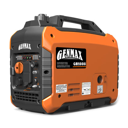 Générateur à onduleur portable GENMAX GM2000i, moteur à essence ultra silencieux de 2 000 W, conforme à l'EPA 