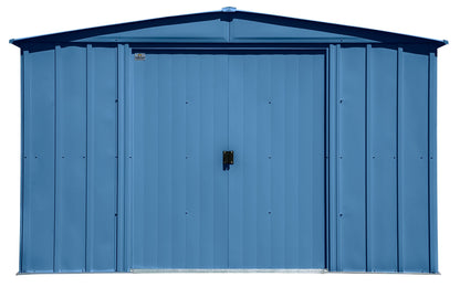 Arrow Shed Classic 10' x 12' Hangar de rangement extérieur cadenassable en acier, bleu gris 10' x 12' 