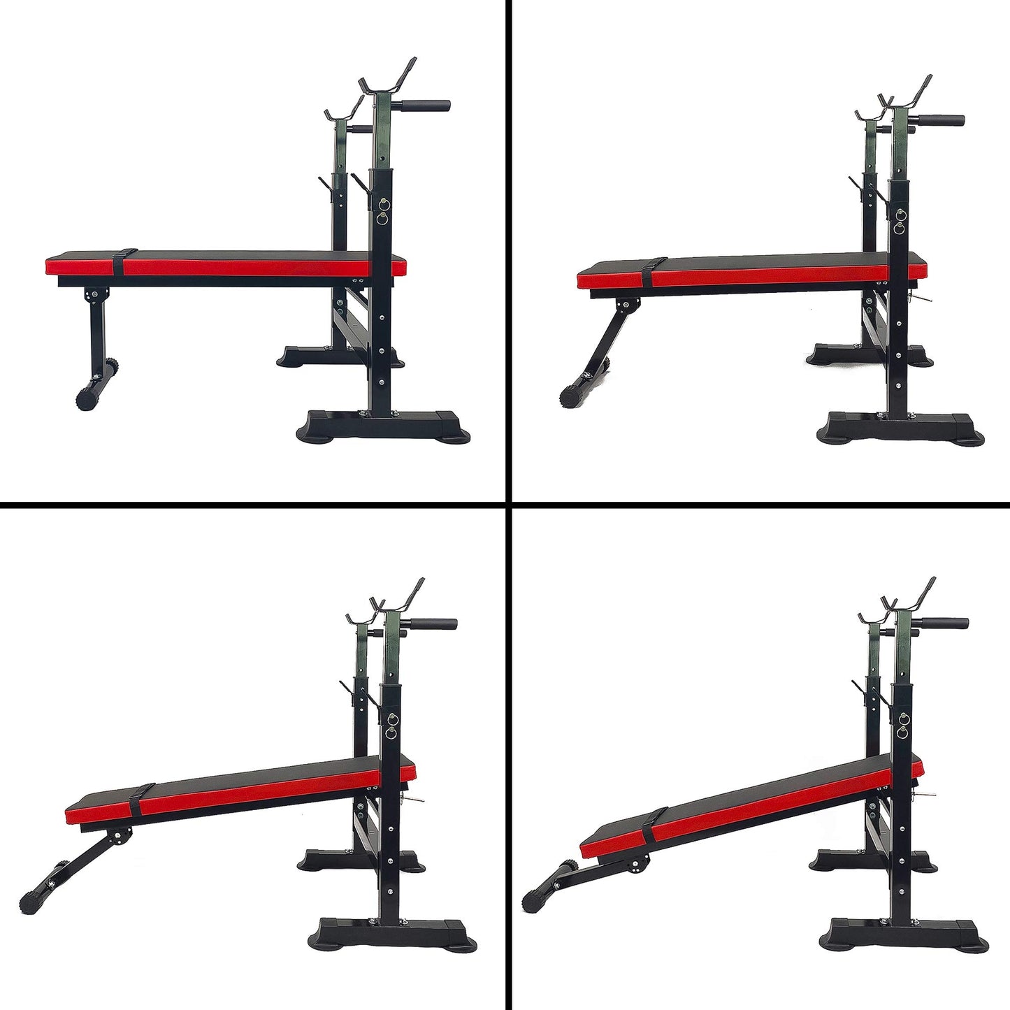 Adjustable Folding Multifunctional Workout Station with Squat Rack