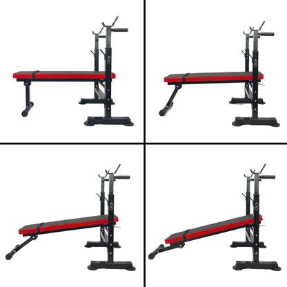 Adjustable Folding Multifunctional Workout Station with Squat Rack