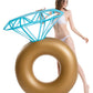 Jasonwell Inflatable Diamond Ring Pool Float - Engagement Ring Bachelorette Party Float Stagette Decorations Swimming Tube Floaty Outdoor Water Lounge for Adults & Kids Gold
