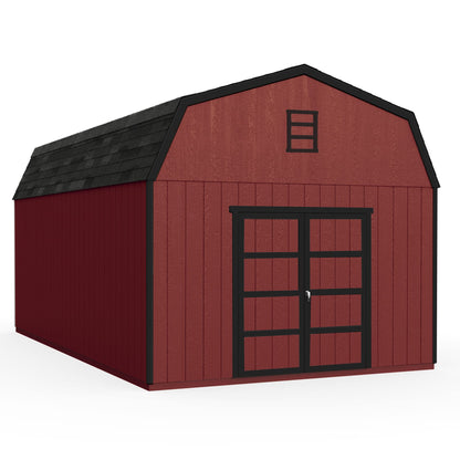 Handy Home Products Hudson 12x20 Do-it-Yourself Wooden Storage Shed Brown Without Floor