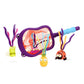 B. toys by Battat B. toys – Hippo Scoop-A-Diving Pool Toys - 1 Hippo Net & 4 Water Toys for Kids 3+ (5Piece), purple Hippo Diving Set