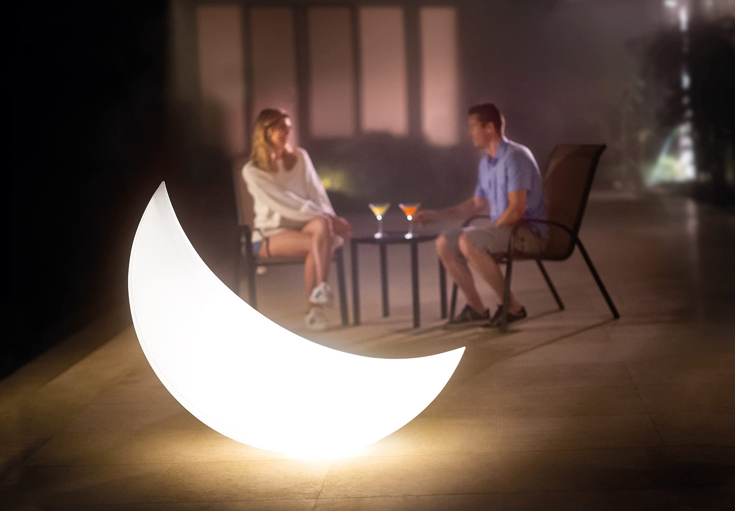 Intex Giant Moon Floating LED Light 6 Colours, 135 x 43 x 89 cm, Perfect for Garden Lighting Floating Moon