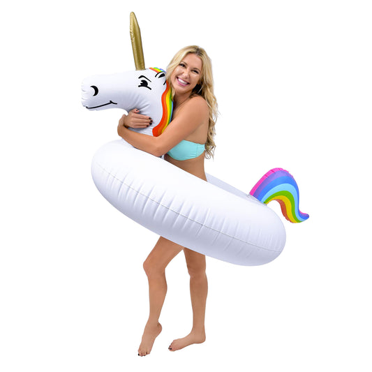 GoFloats Unicorn Pool Float Party Tube - Inflatable Rafts, Adults & Kids