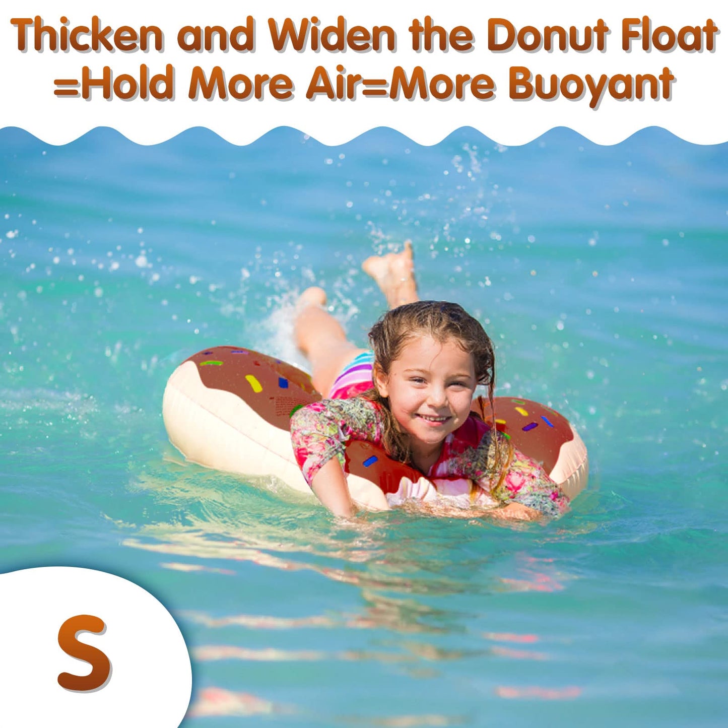 DMAR Donut Pool Floats Donut Pool Floatie Donut Tube Pool Doughnut Pool Float Donut Inflatables Doughnut Inner Tube Doughnut Pool Floatie Donut Pool Ring Donut Swimming Ring for Beach Pool #5 23.4in Chocolate Brown