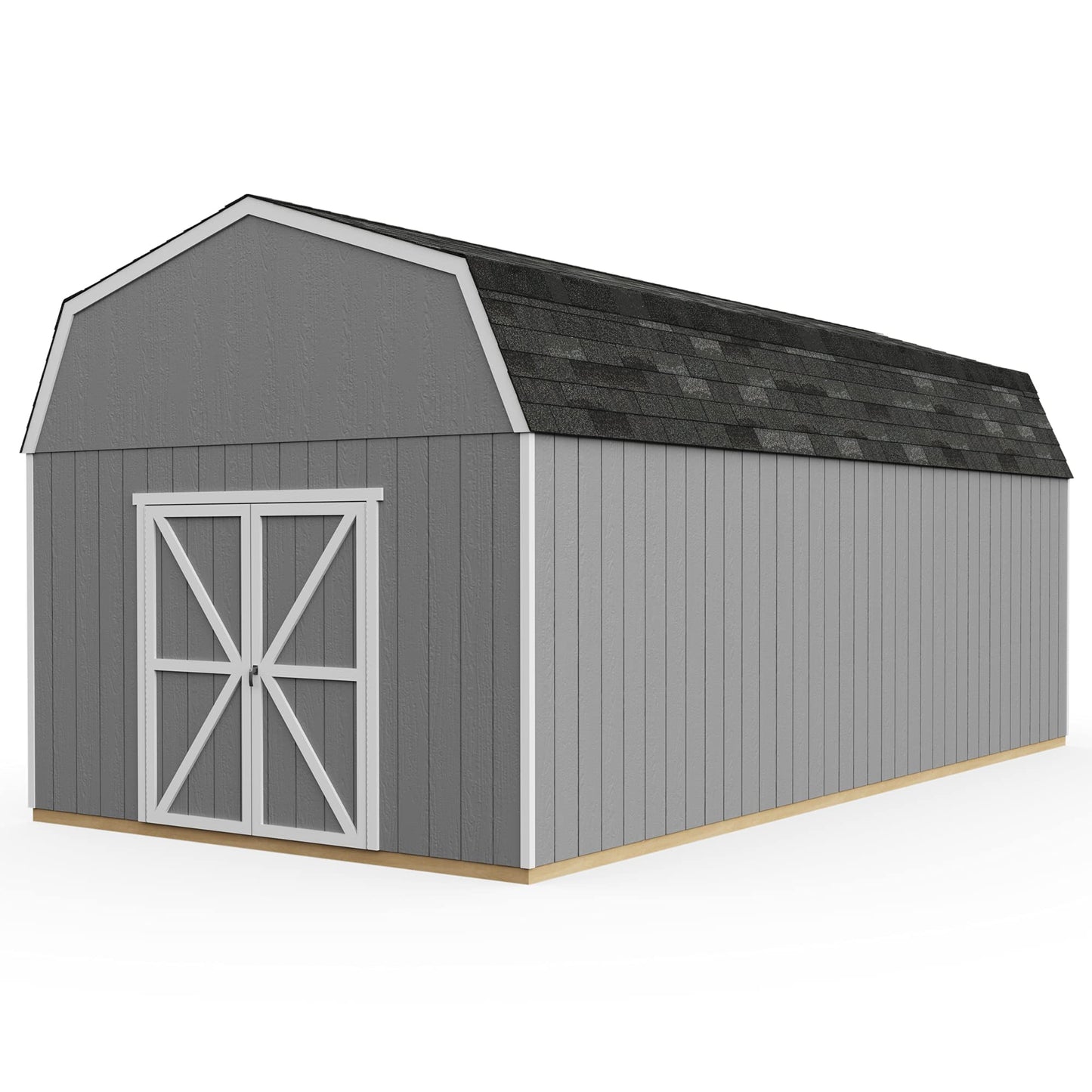 Handy Home Products Hudson 12x24 Do-it-Yourself Wooden Storage Shed with Floor Brown