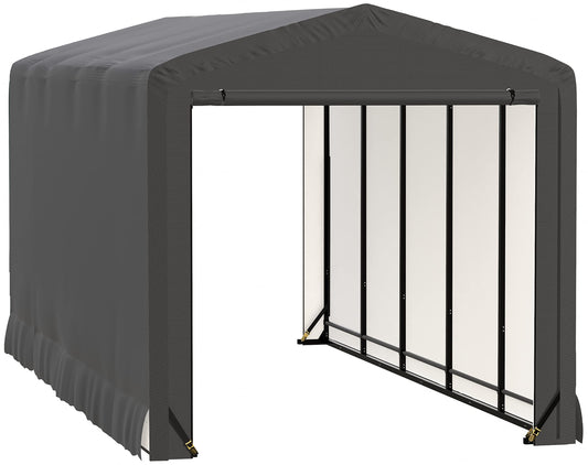 ShelterLogic ShelterTube Abri de garage et de stockage, 10' x 23' x 10', cadre en acier robuste, boîtier résistant au vent et à la neige, gris 10' x 23' x 10' 