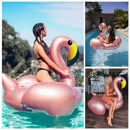 Jasonwell Gonflable Géant Flamant Rose Flotteur de Piscine avec Valves Rapides Summer Beach Piscine Floatie Lounge Flottant Radeau Décorations de Fête Jouets pour Adultes Enfants X-Large