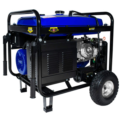 DuroMax XP8500E Gas Powered Portable Generator-8500 Watt Electric Start-Camping & RV Ready, 50 State Approved, Blue/Black 8,500-Watt Gas