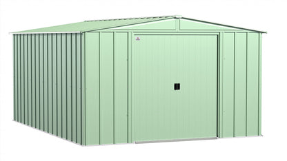 Arrow Shed Classic 10' x 14' Abri de rangement extérieur cadenassable en acier vert sauge 10' x 14' 