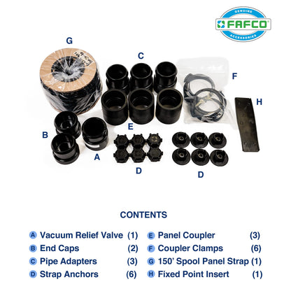 FAFCO Connected Tube (CT) Panneau de chauffage solaire pour piscine, efficacité maximale 