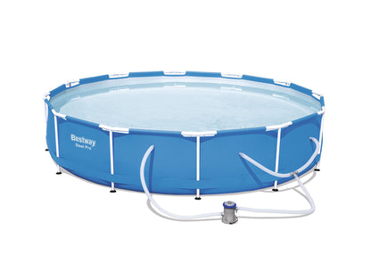 Bestway Steel Pro 12' x 30" Round Above Ground Pool Set | Includes 330gal Filter Pump 12' x 30"