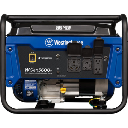 Westinghouse Outdoor Power Equipment Générateur portable de 4 650 watts de pointe, prise RV Ready 30 A, alimenté au gaz, conforme aux normes CARB 4 650 W 