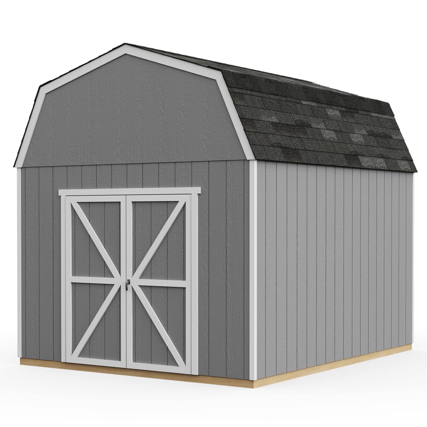 Handy Home Products Braymore 10x12 Do-It-Yourself Wooden Storage Shed with Floor