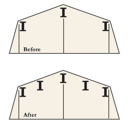 Arrow Kit de renforcement de toit pour abris de 10' x 12' (sauf abris à portes battantes), en acier pour abris de 10' x 12' 