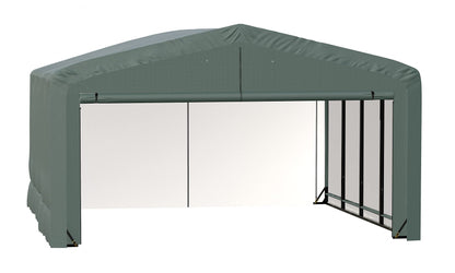 ShelterLogic ShelterTube Abri de garage et de stockage, 20' x 18' x 12', cadre en acier robuste, boîtier résistant au vent et à la neige, vert 20' x 18' x 12' 