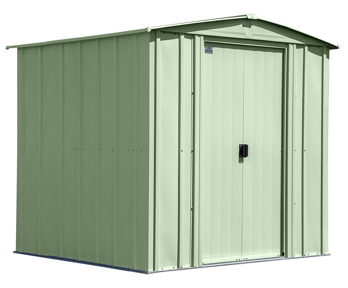 Arrow Shed Classic 6' x 7' Hangar de rangement extérieur cadenassable en acier, vert sauge 6' x 7' 