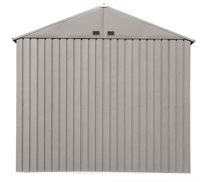 Arrow Shed Elite 8' x 6' Outdoor Lockable Steel Storage Shed Building, Cool Grey