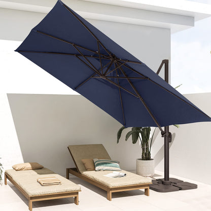 Parasol de patio carré en porte-à-faux 9FT Marine 