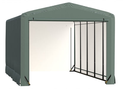 ShelterLogic ShelterTube Abri de garage et de stockage, 12' x 23' x 10', cadre en acier robuste, boîtier résistant au vent et à la neige, vert 12' x 23' x 10' 