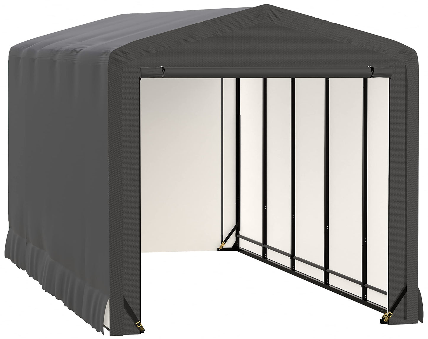 ShelterLogic ShelterTube Abri de garage et de stockage, 10' x 23' x 10', cadre en acier robuste, boîtier résistant au vent et à la neige, gris 10' x 23' x 10' 