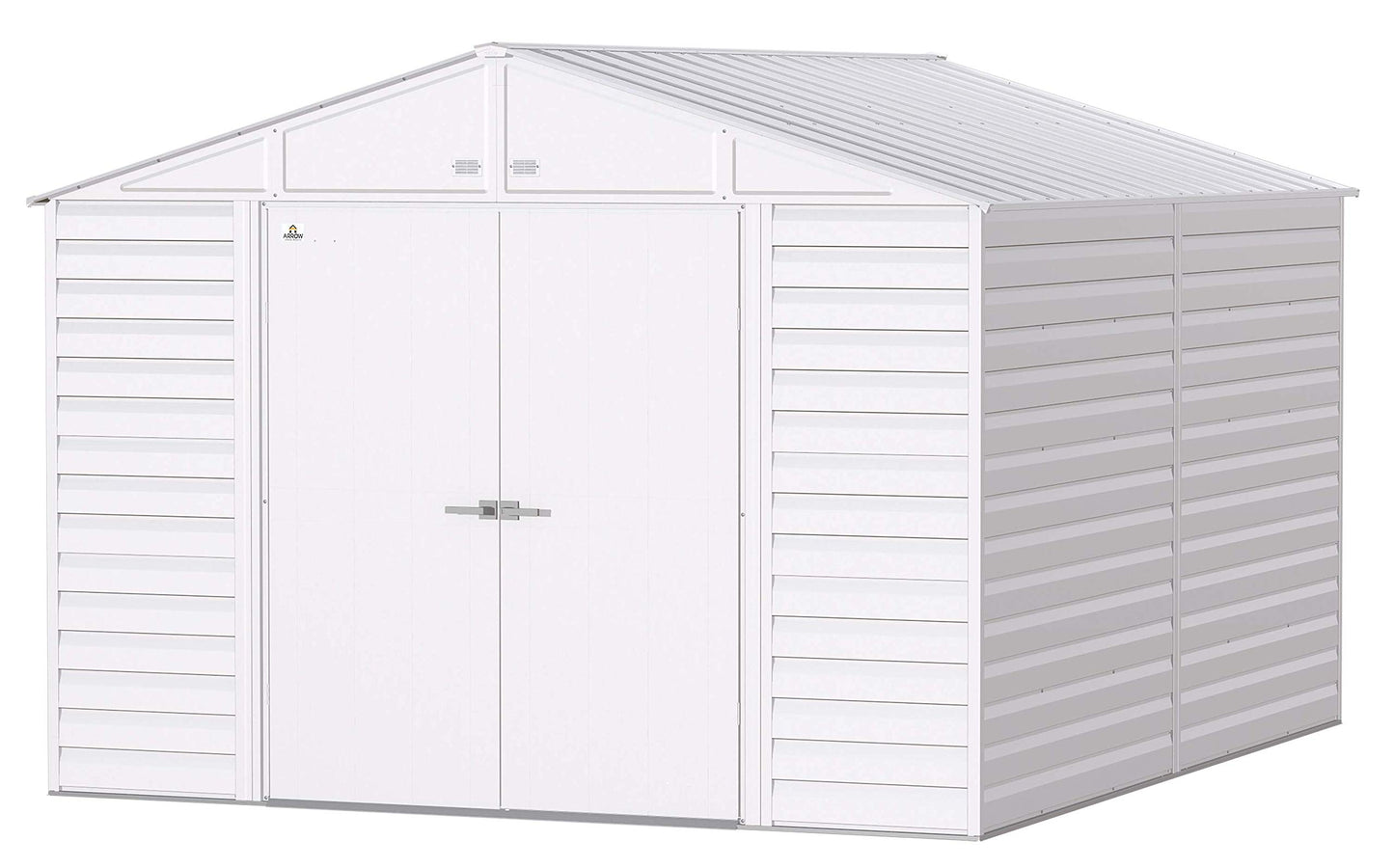 Arrow Shed Select Hangar de rangement extérieur verrouillable en acier, 10' x 12', gris flûte 