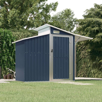 GOLINPEILO Abri de jardin extérieur en métal, grand hangar à outils utilitaire en acier, abri de jardin en acier avec doubles portes coulissantes, rangement utilitaire et outils, anthracite 106,3"x51,2"x82,1" 106,3"x51,2"x82,1" 