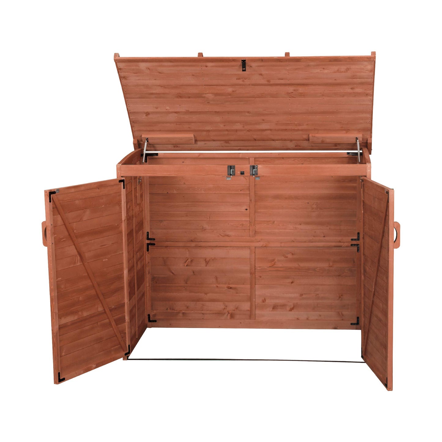 Leisure Season RSS2001L-C Large Horizontal Refuse Storage-Sheds, Medium Brown