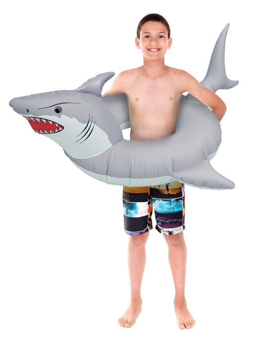 GoFloats 'Great White Bite' Shark Pool Float Party Tube - Inflatable Rafts, Adults & Kids Party Tube Jr.