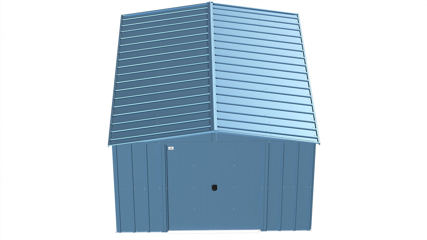 Arrow Shed Classic 10' x 14' Abri de rangement extérieur cadenassable en acier bleu gris 10' x 14' 