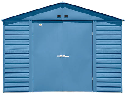 Arrow Shed Select Hangar de rangement extérieur verrouillable en acier, 10' x 8', bleu gris 