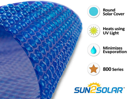 Sun2Solar Bleu Couverture solaire ronde de 16 pieds | Style série 800