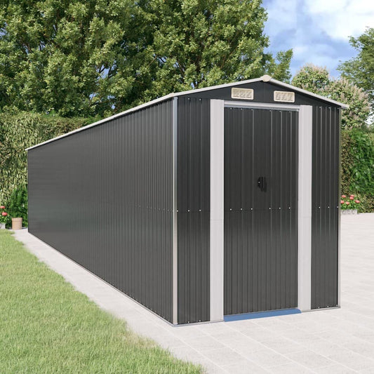 GOLINPEILO Metal Outdoor Garden Storage Shed, Large Steel Utility Tool Shed Storage House, Steel Yard Shed with Double Sliding Doors, Utility and Tool Storage, Anthracite 75.6"x369.3"x87.8" 75.6"x369.3"x87.8"