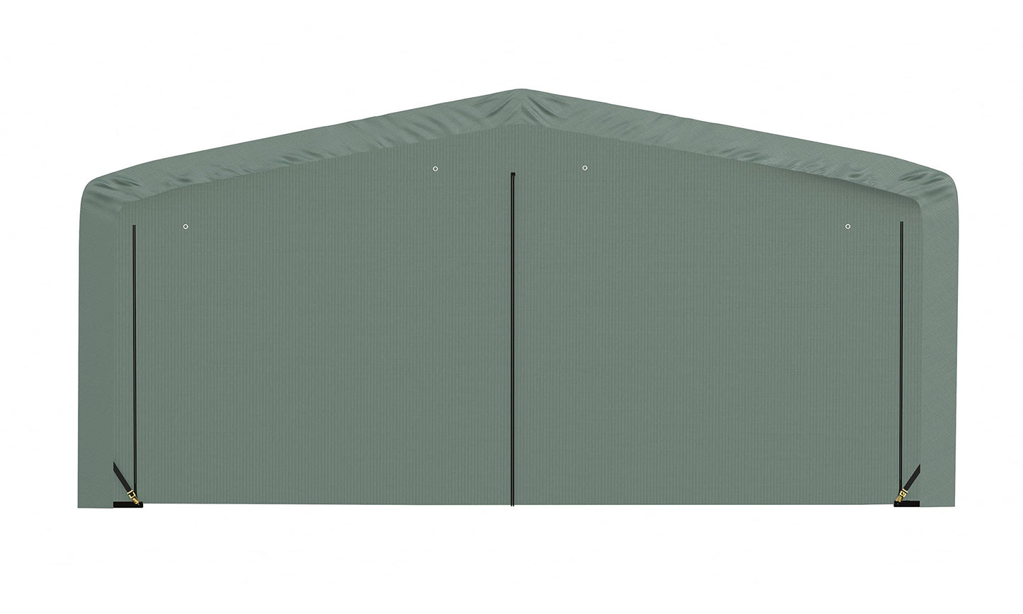 ShelterLogic ShelterTube Garage & Storage Shelter, 20' x 32' x 10' Heavy-Duty Steel Frame Wind and Snow-Load Rated Enclosure, Green 20' x 32' x 10'